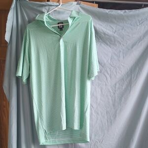 FootJoy Mint Green Striped Polo Shirt